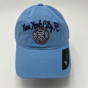 Adidas New York City FC NYCFC MLS Womens Baseball Cap Hat Light Blue‎ OSFA New